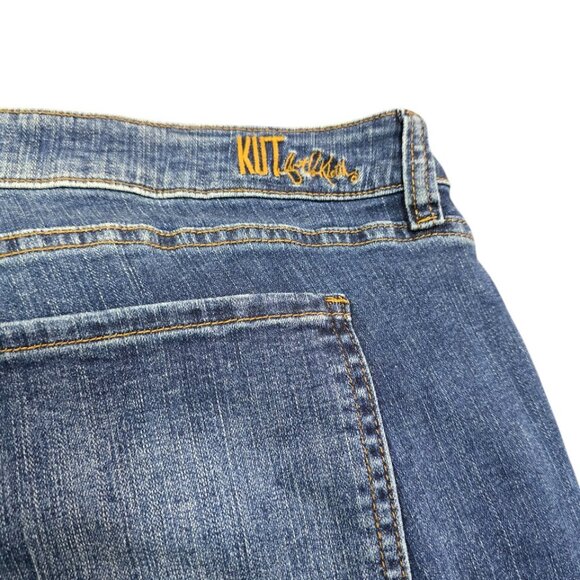 KUT from the Kloth Jeans Womens 24W Blue Katy Boyfriend Cuffed Stretch Plus - Picture 12 of 14